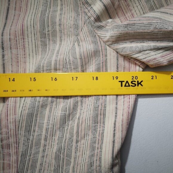 Jessica Sport Ladies Size 14 Grey Burgundy Off White Striped Lined Blazer - Picture 6 of 9